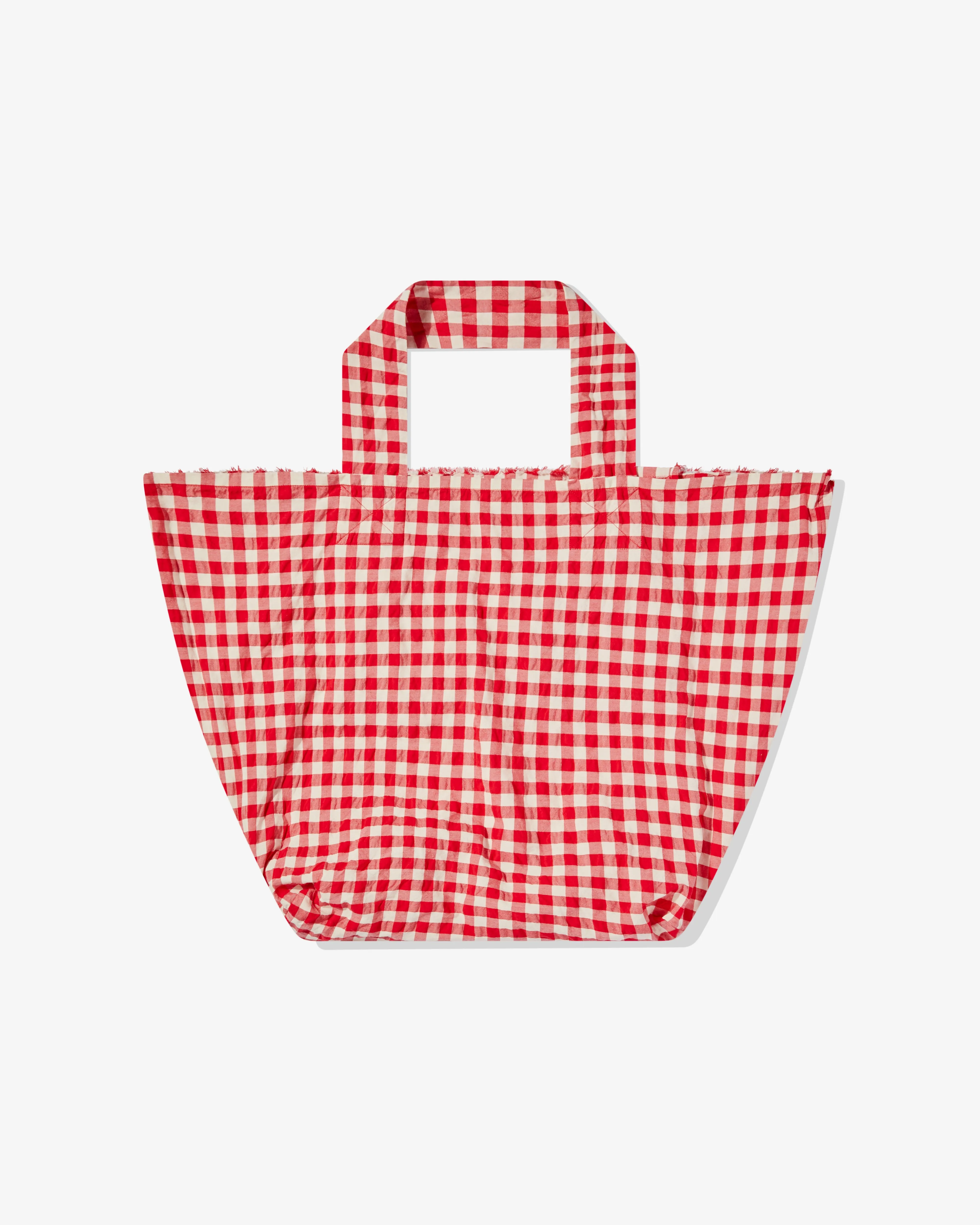 Daniela Gregis Women's Gingham Tote Bag  Red/White