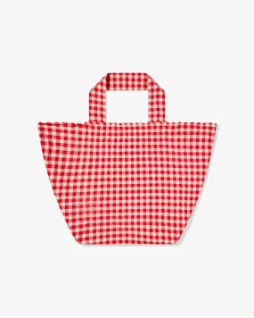 Daniela Gregis Women's Gingham Tote Bag  Red/White