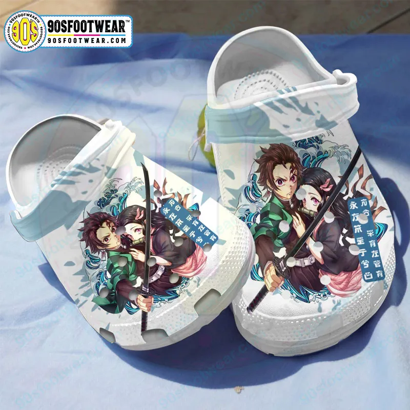 Demon Slayer Crocs Tanjiro Kamado x Nezuko Kamado Anime Manga Series Clog Shoes