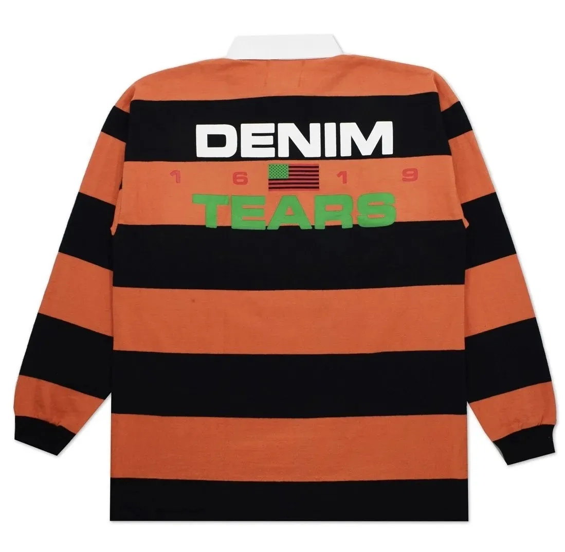 Denim Tears  |Stripes Unisex Street Style Long Sleeves Cotton Oversized