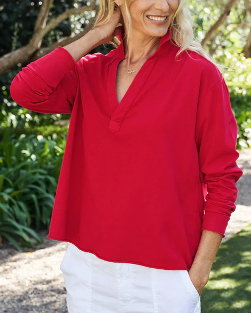 Double Decker Red Patrick Popover Henley