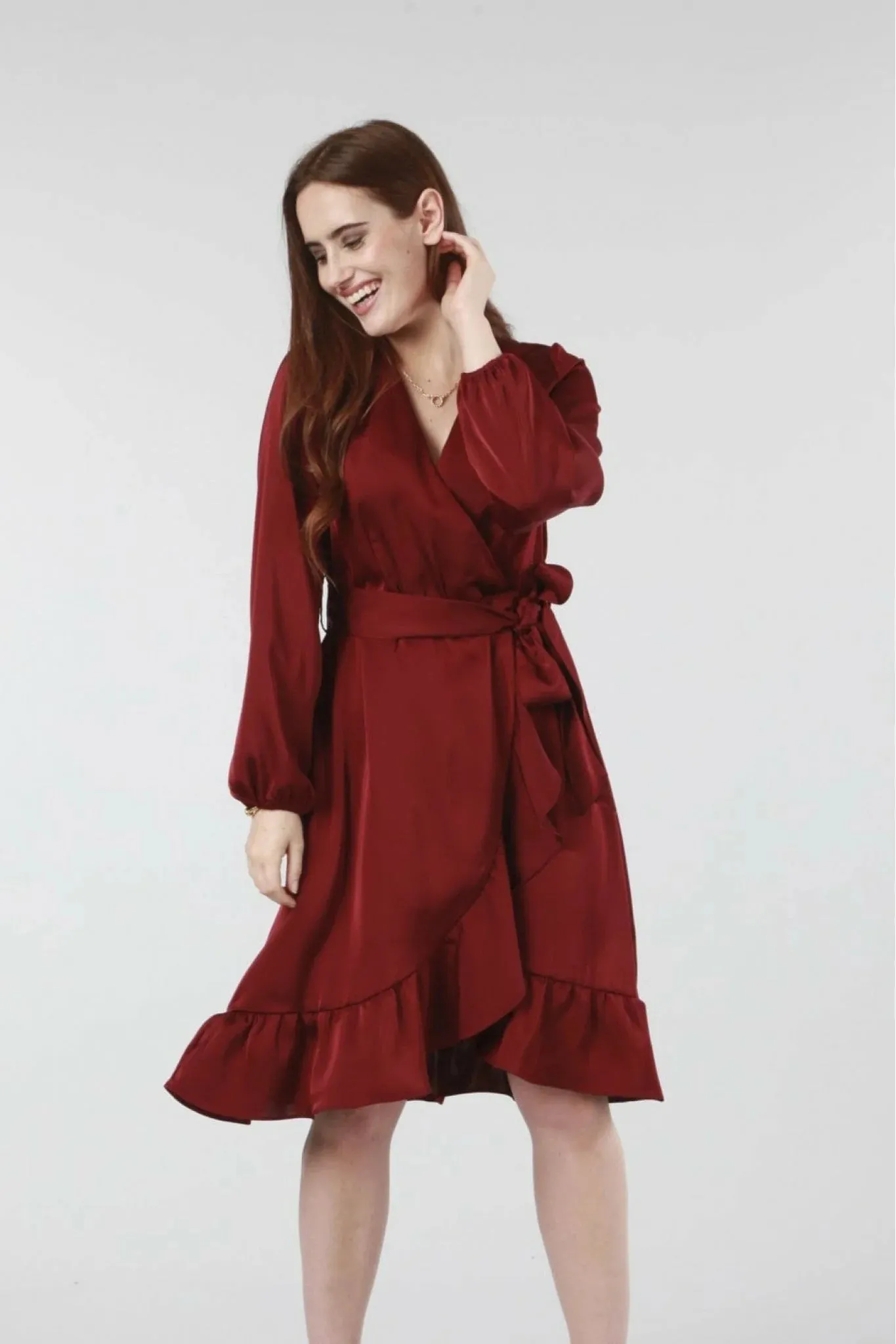 Double Second Frill Wrap Dress