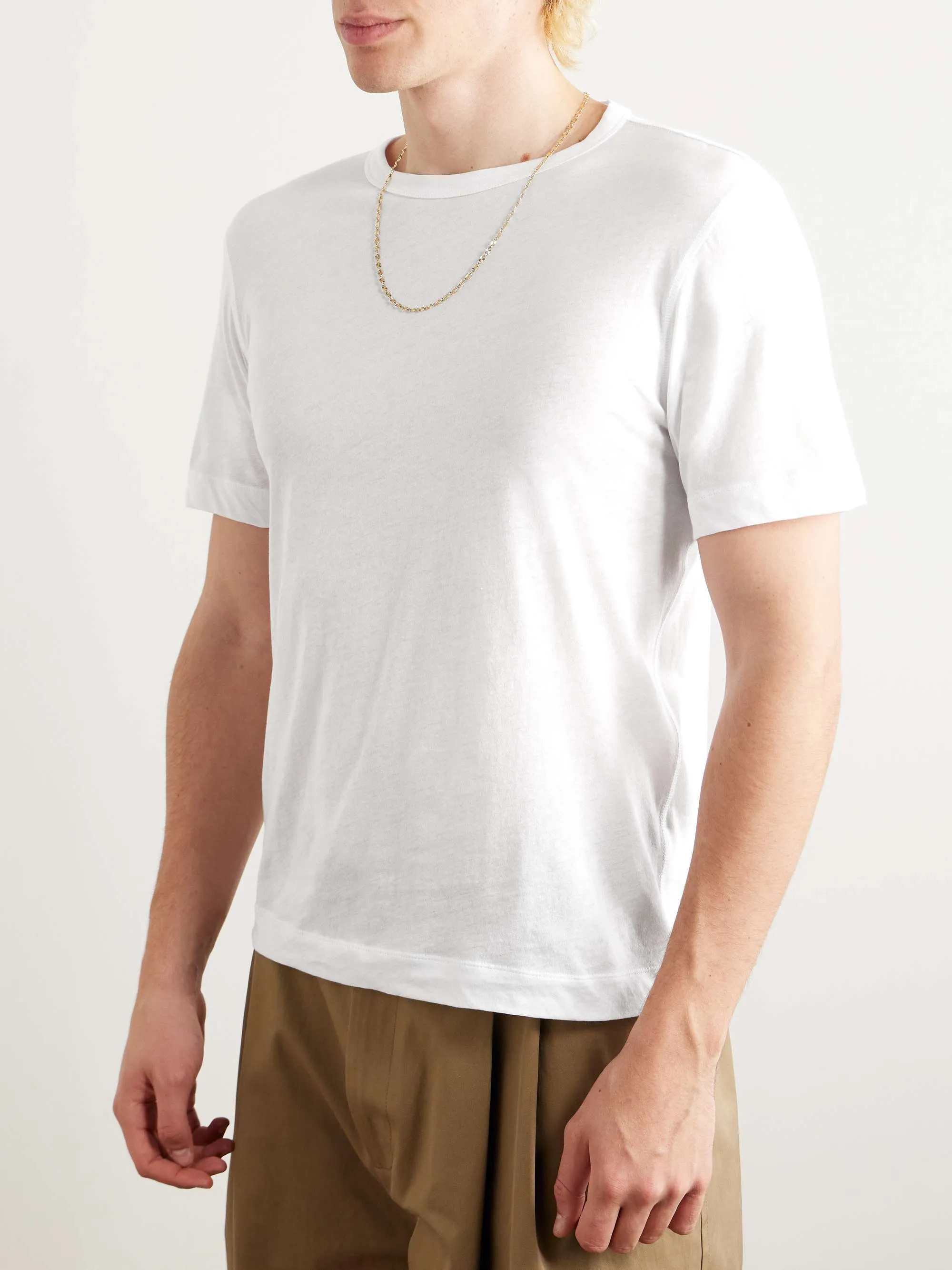 Dries Van Noten  |Crew Neck Pullovers Street Style Plain Cotton Short Sleeves