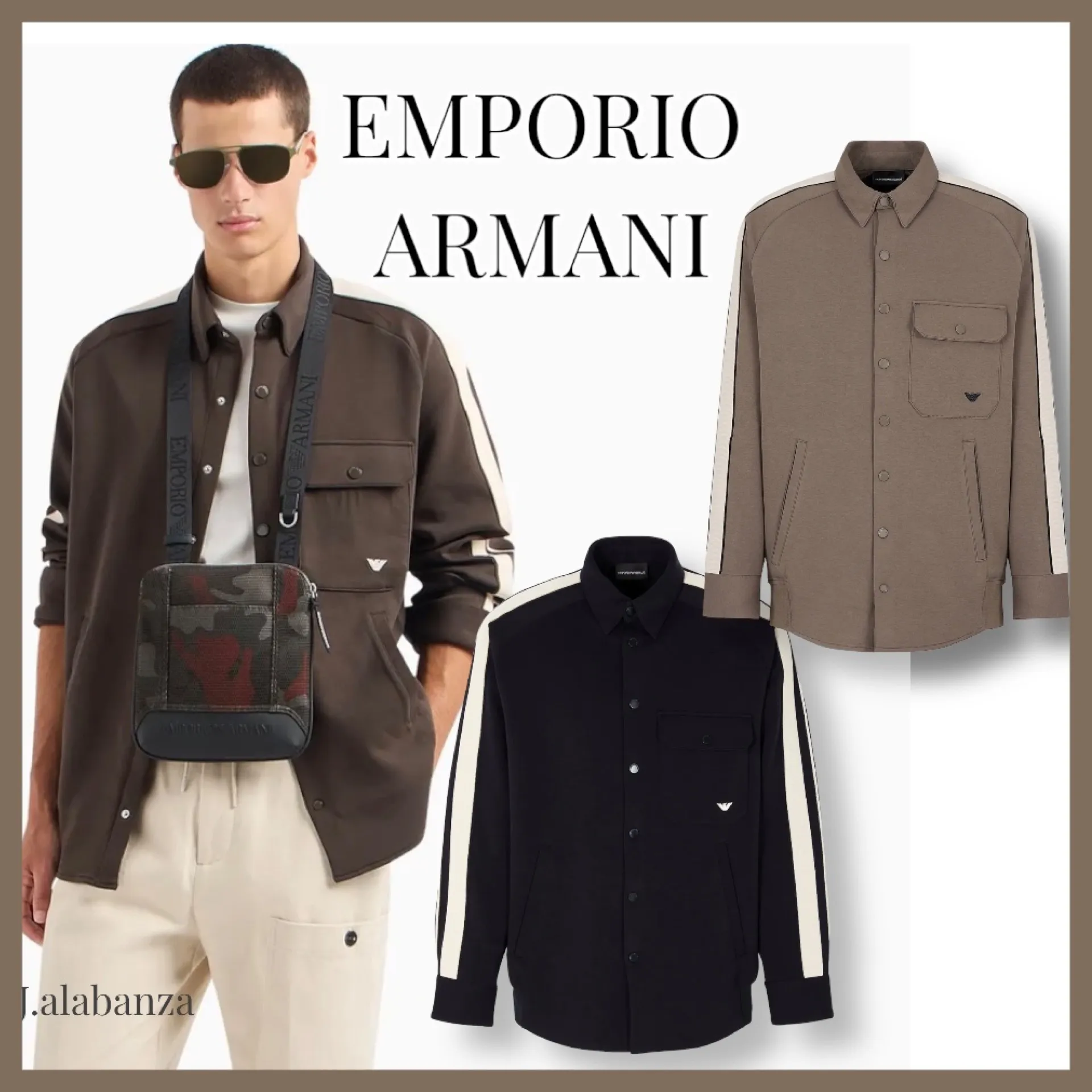 EMPORIO ARMANI  |Long Sleeves Cotton Logo Shirts