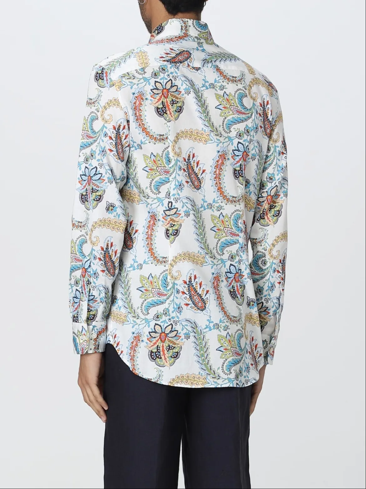 ETRO  |Paisley Long Sleeves Cotton Luxury Shirts