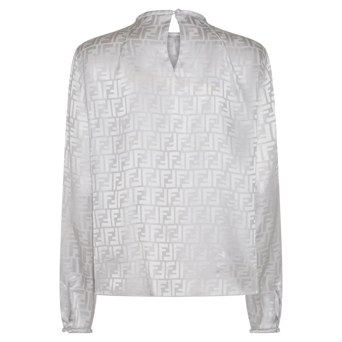 FENDI  |Monogram Casual Style Silk Long Sleeves Party Style