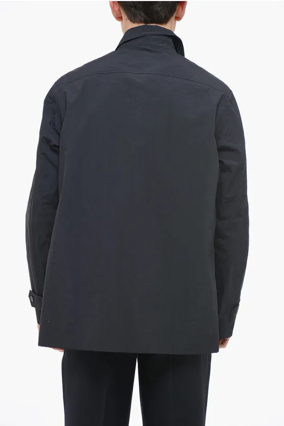 FENDI  |Nylon Long Sleeves Plain Luxury Shirts