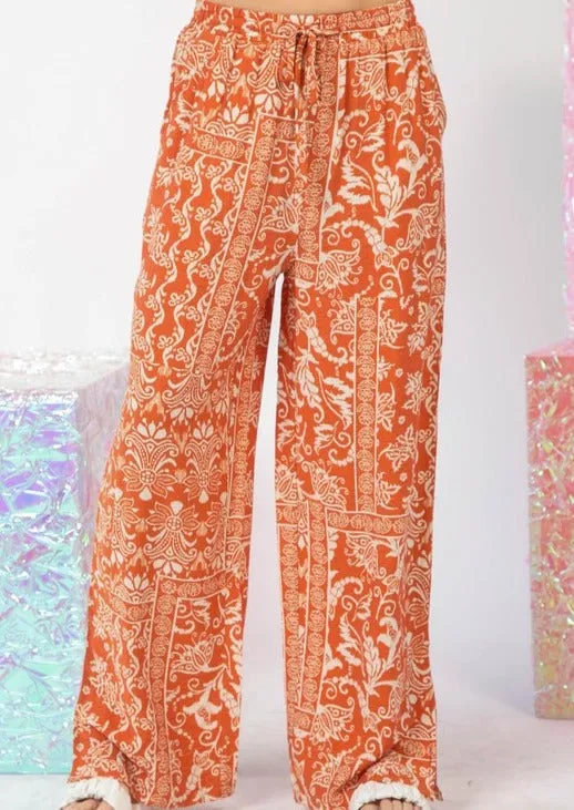 FINAL SALE - By The Water Wide Leg Printed Pants - 2 Colors!