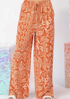 FINAL SALE - By The Water Wide Leg Printed Pants - 2 Colors!