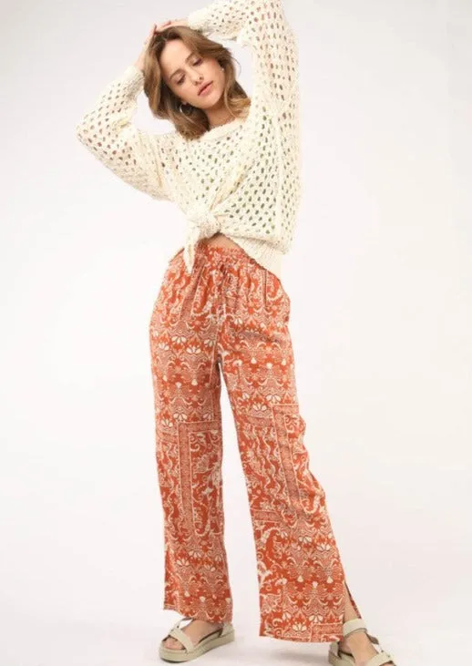 FINAL SALE - By The Water Wide Leg Printed Pants - 2 Colors!