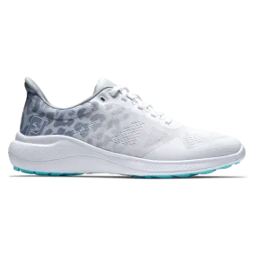 FootJoy Flex Women's Golf Shoes White/Gray Leopard Print 95767