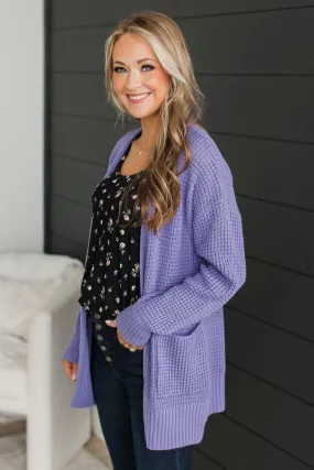 Gives Me Feelings Knit Cardigan- Lavender