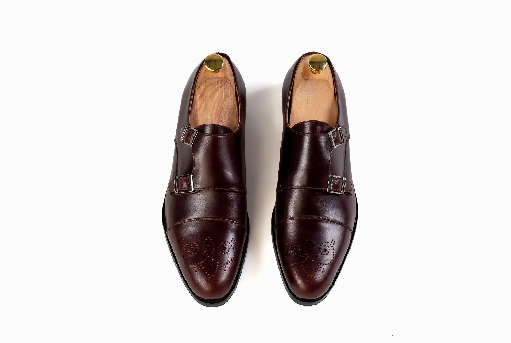 Grand Double Monkstraps - Oxblood Burgundy