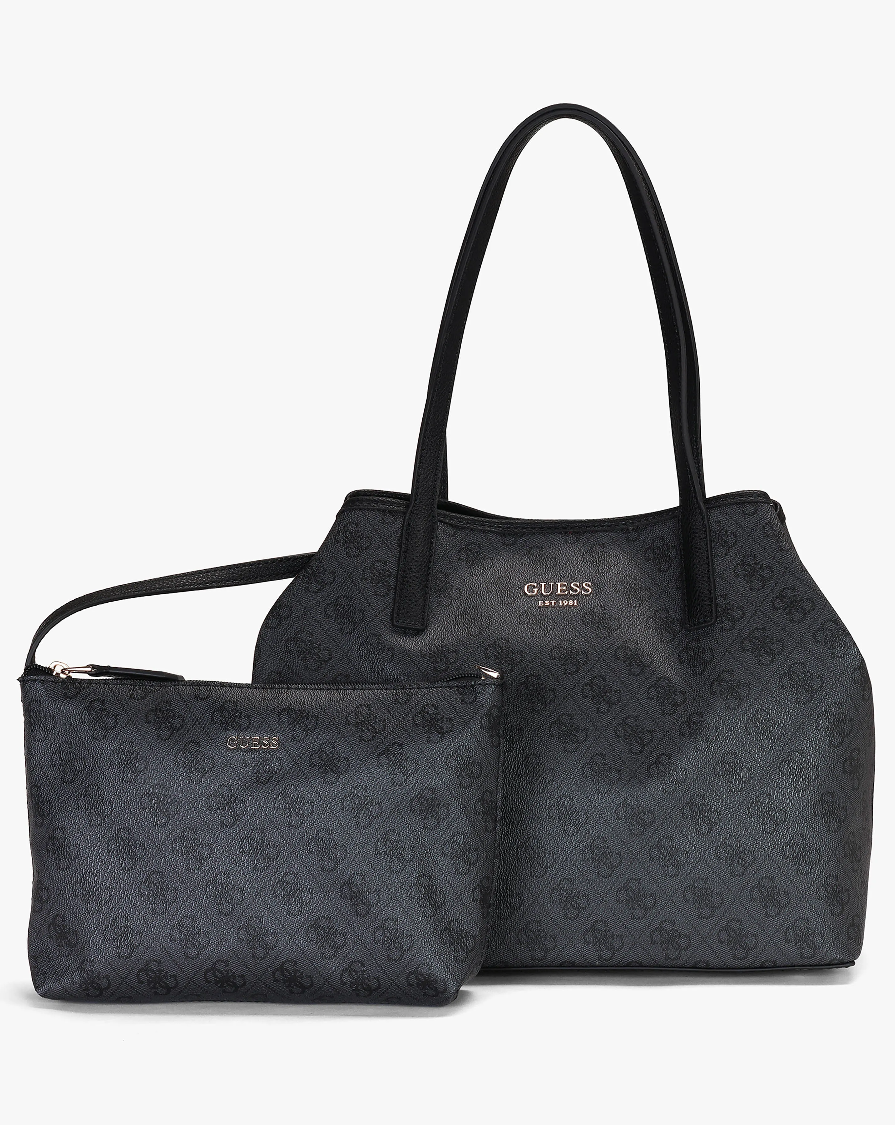 Guess Vikky II Coal Logo Tote Bag | Simply Be