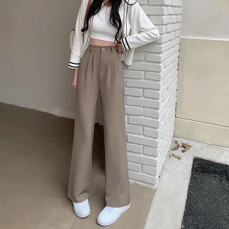 High Waist Wide Leg Dress Pants dd5