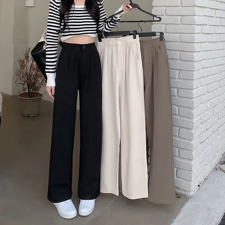 High Waist Wide Leg Dress Pants dd5