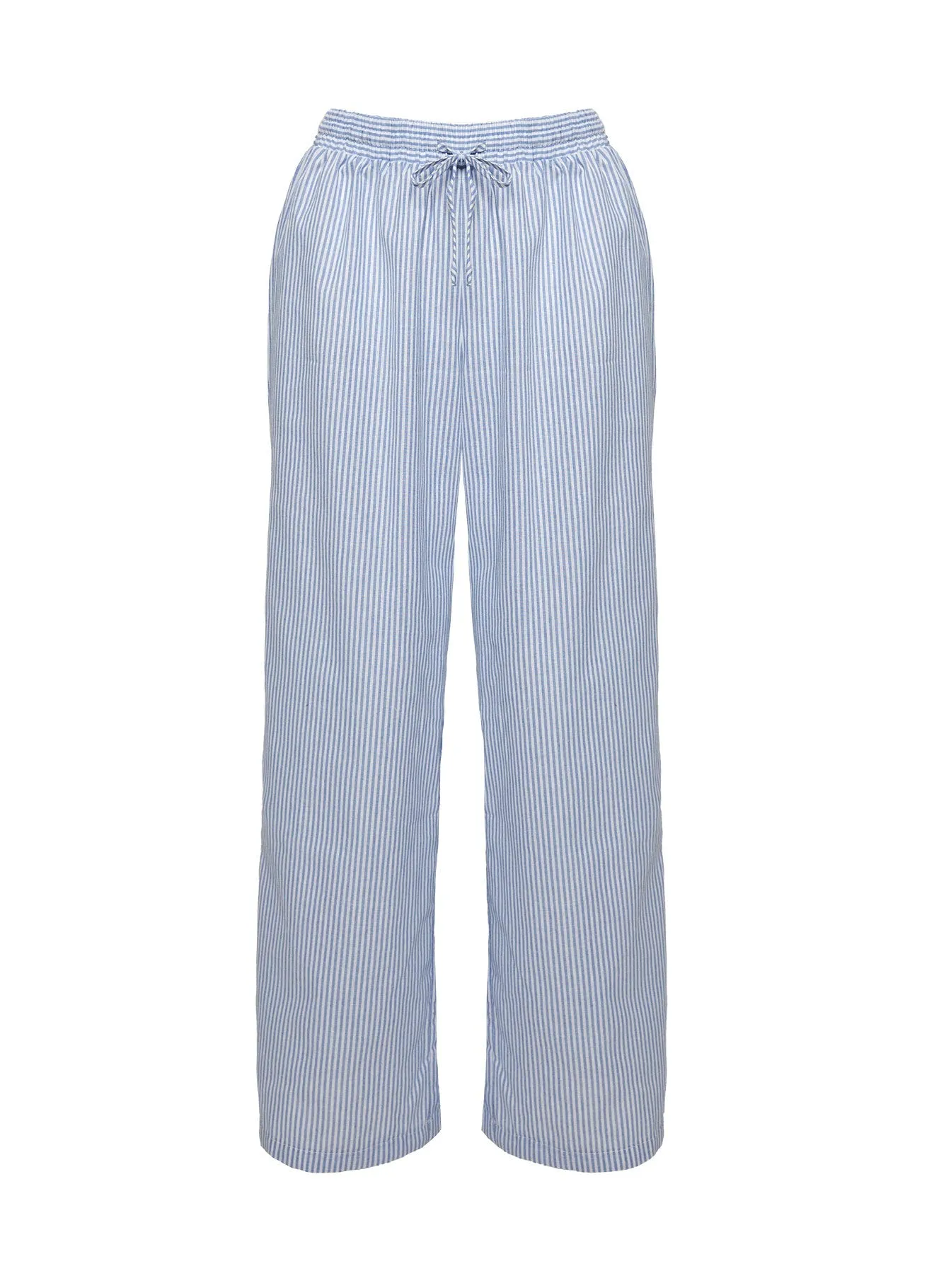 Holiday Tie Front Pant Blue/ White Stripe