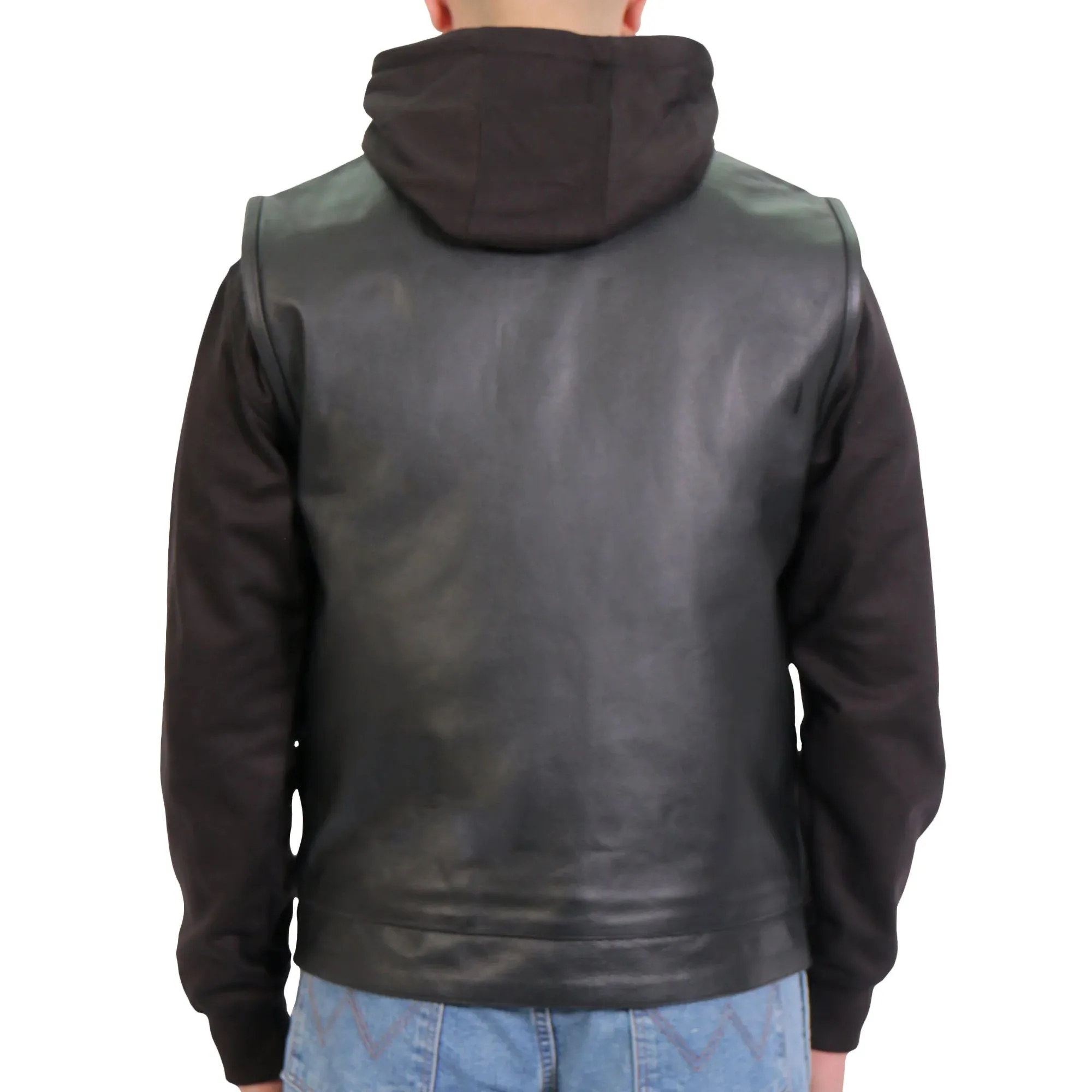 Hot Leathers 2 in 1 Conceal Carry Biker Vest With Hoodie