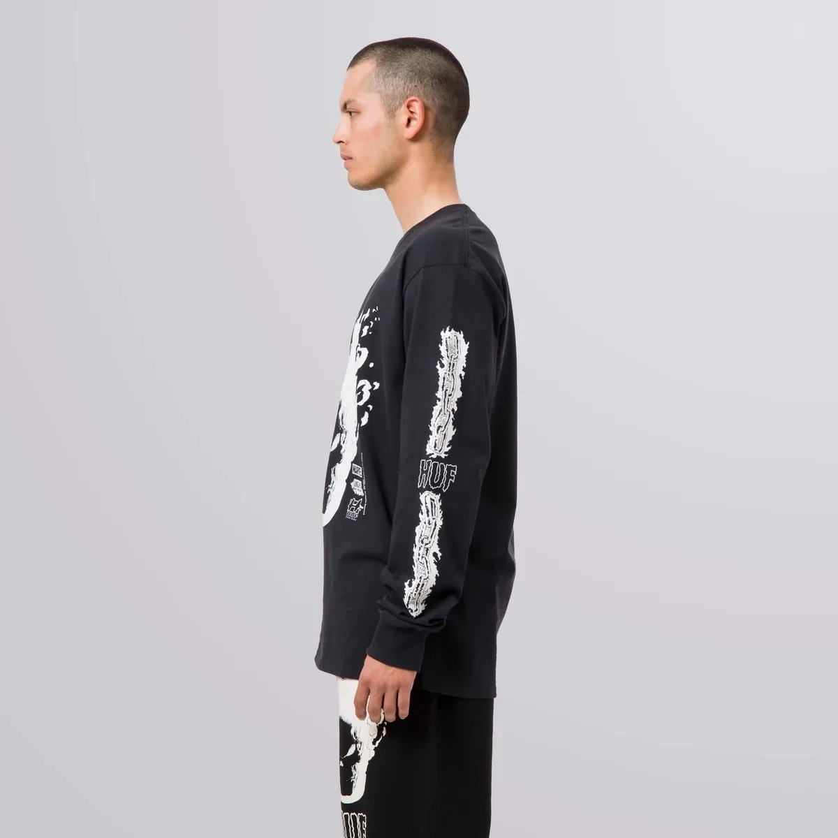 HUF  |Crew Neck Pullovers Unisex Street Style Collaboration