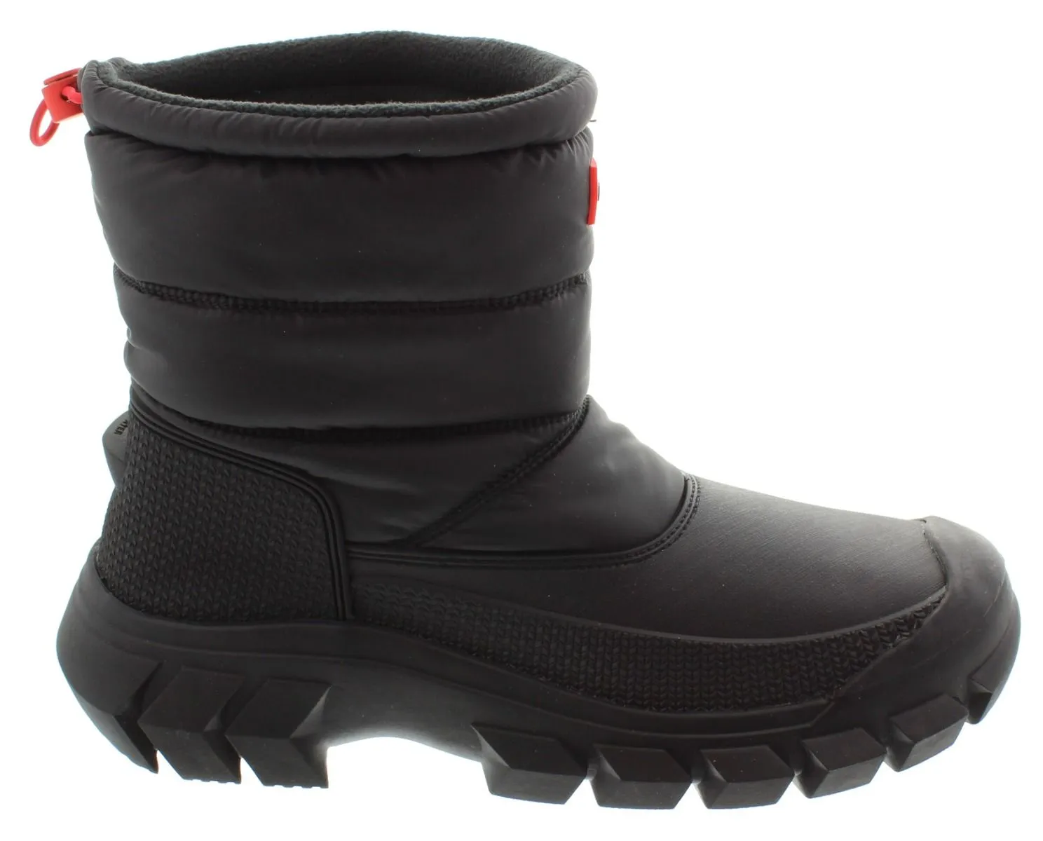 HUNTER Mens Intrepid Short Snow Boots In Black