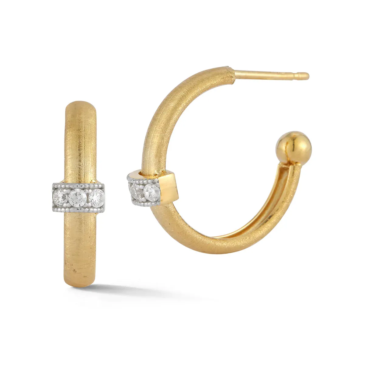 I. Reiss Diamond Hoop Earrings