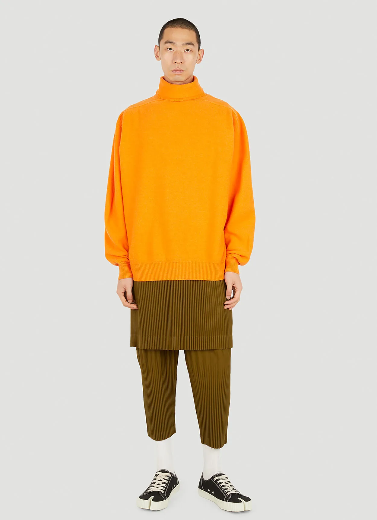 ISSEY MIYAKE  |Wool Long Sleeves Plain Sweaters