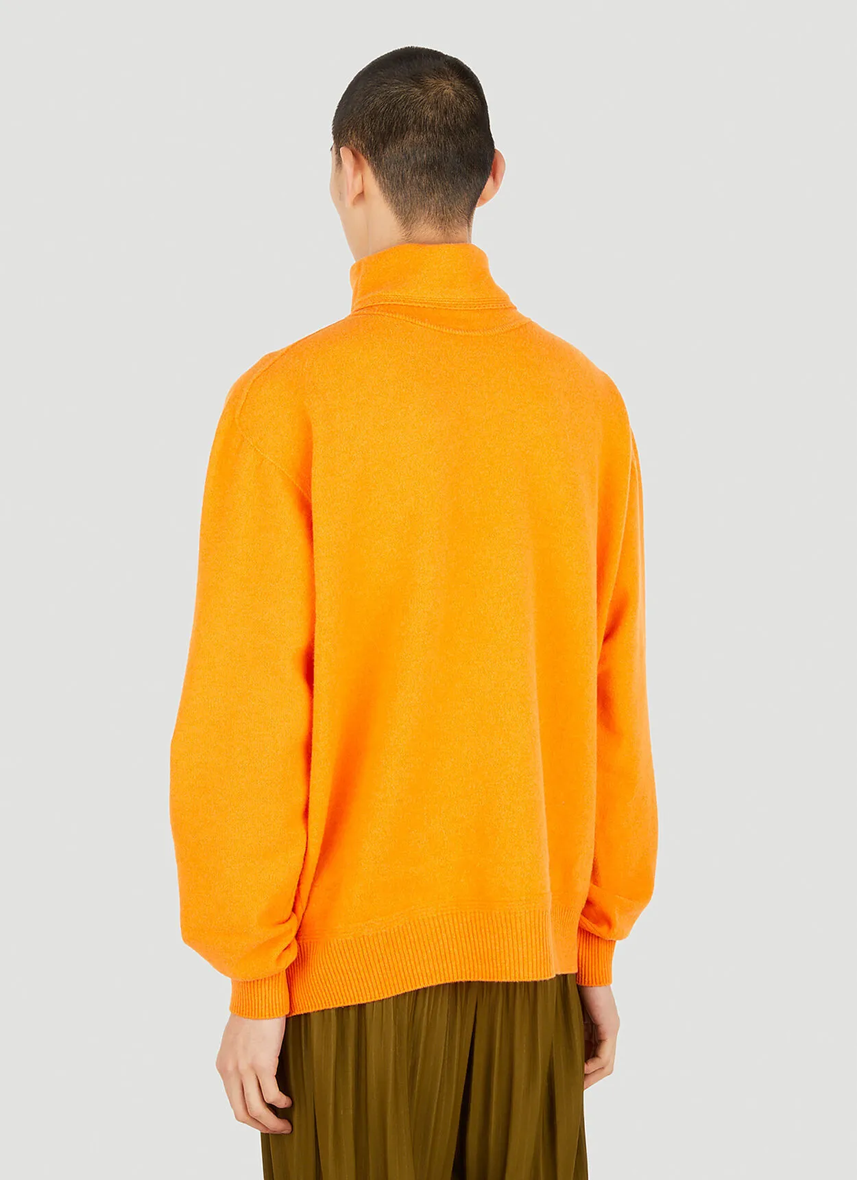 ISSEY MIYAKE  |Wool Long Sleeves Plain Sweaters