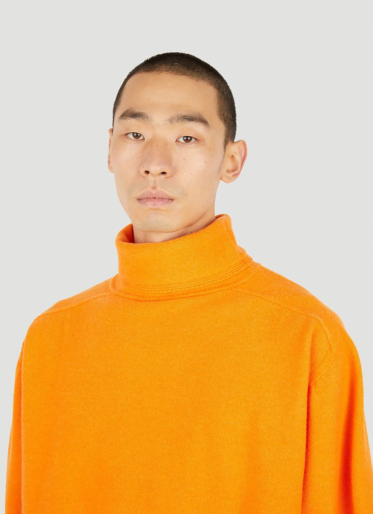 ISSEY MIYAKE  |Wool Long Sleeves Plain Sweaters