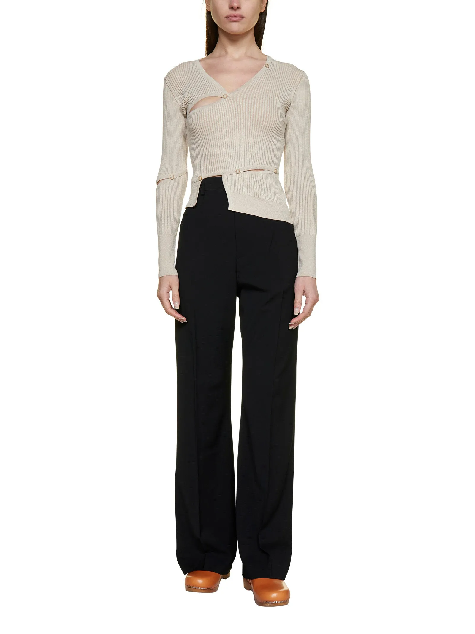 Jacquemus Cut Out Buttoned Embellished Cardigan