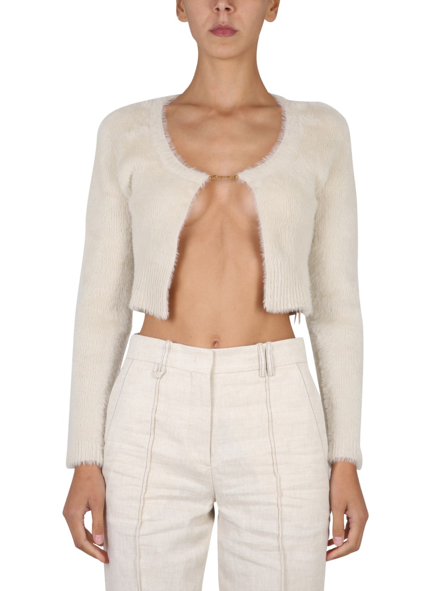 JACQUEMUS    NYLON LA MAILLE NEVE CARDIGAN