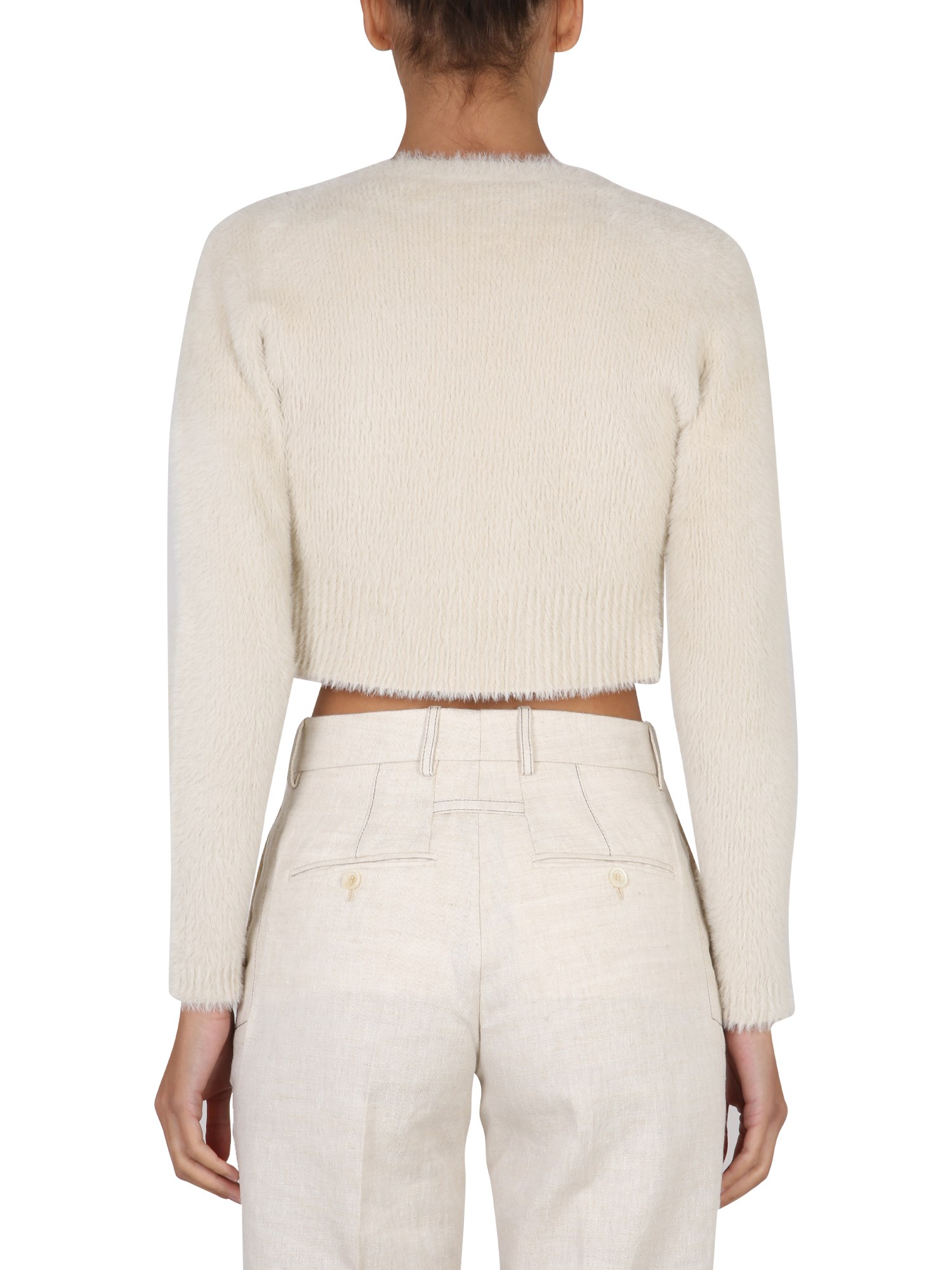 JACQUEMUS    NYLON LA MAILLE NEVE CARDIGAN