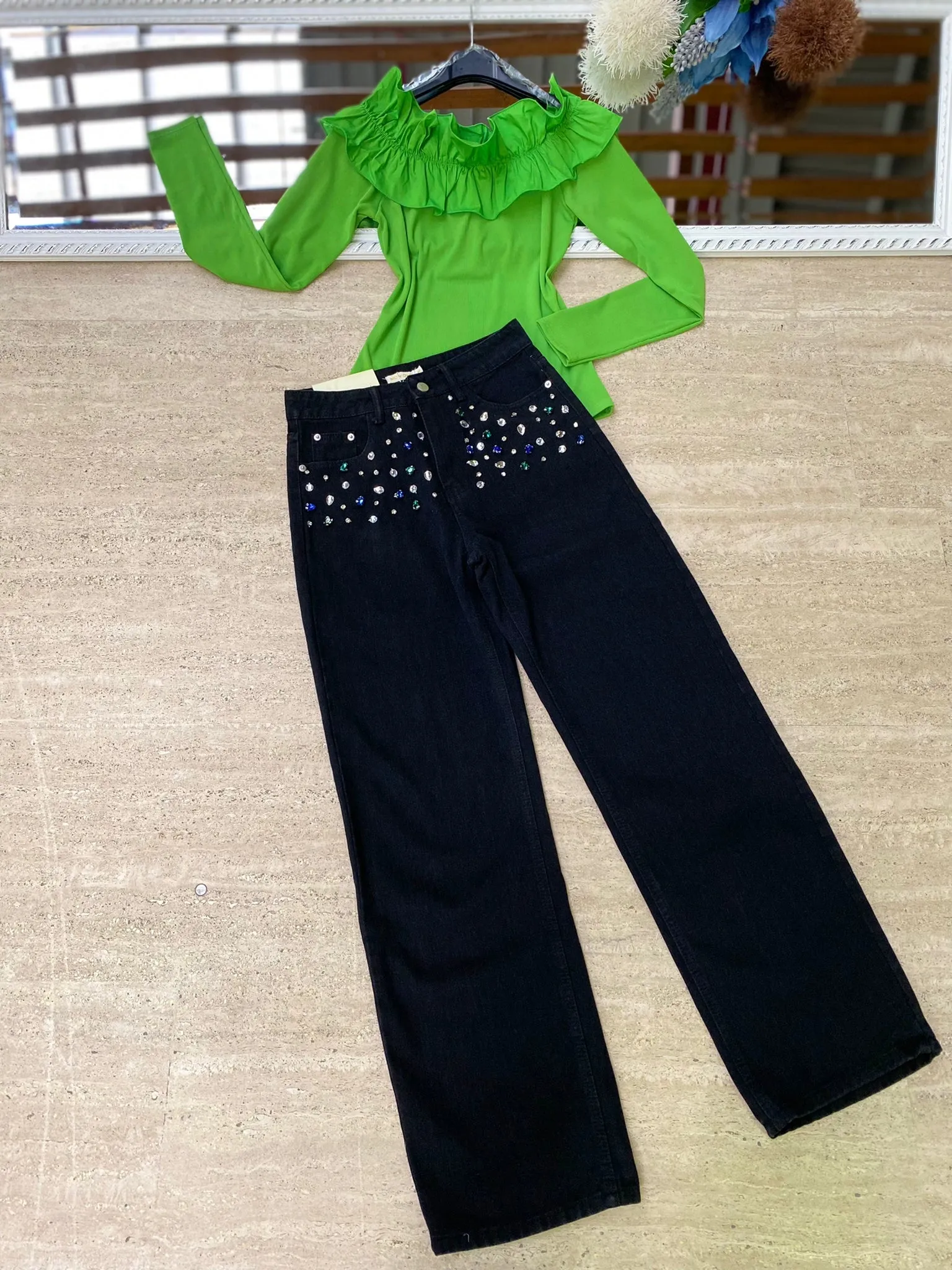 Jeans con brillantini