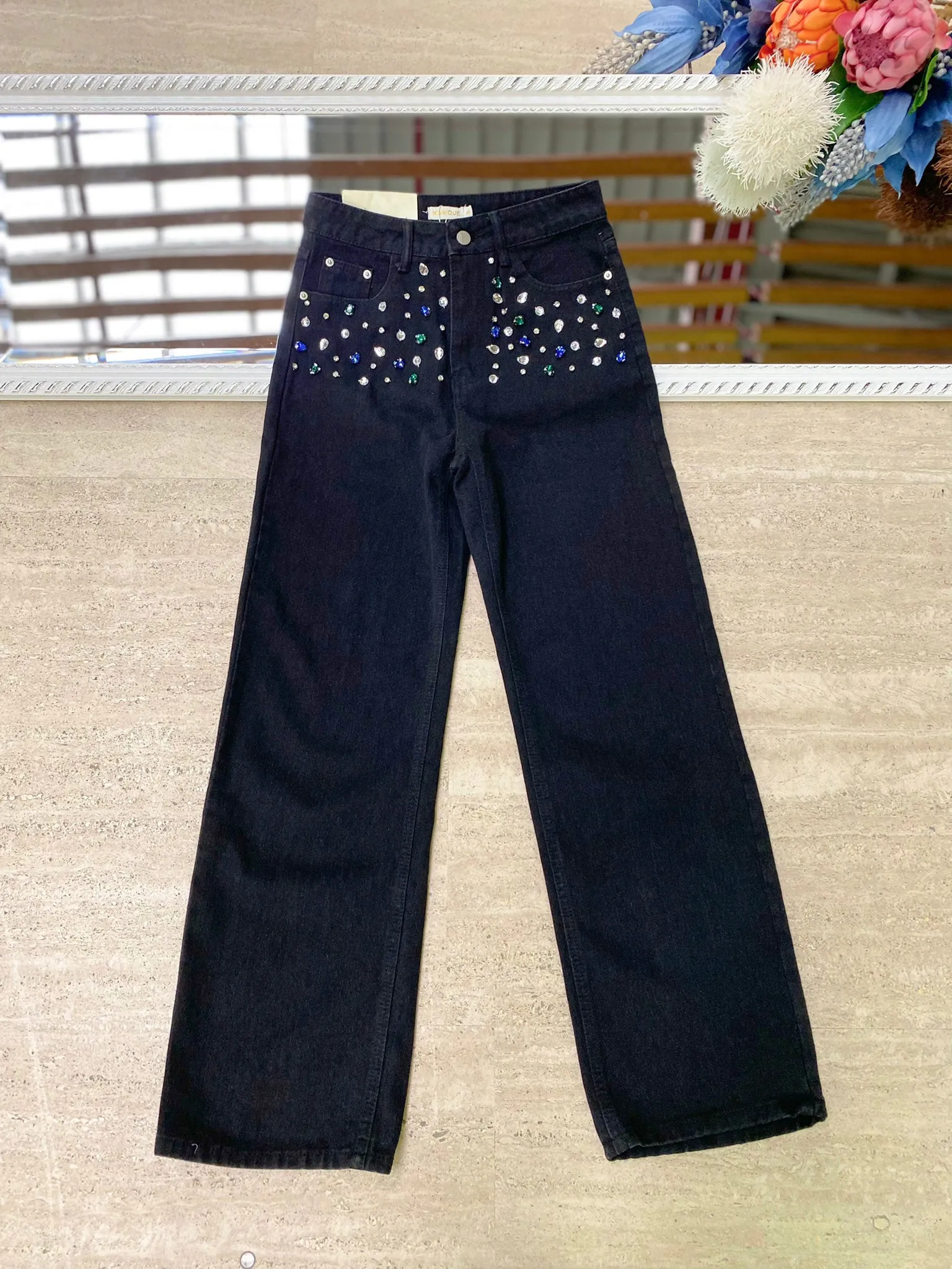 Jeans con brillantini