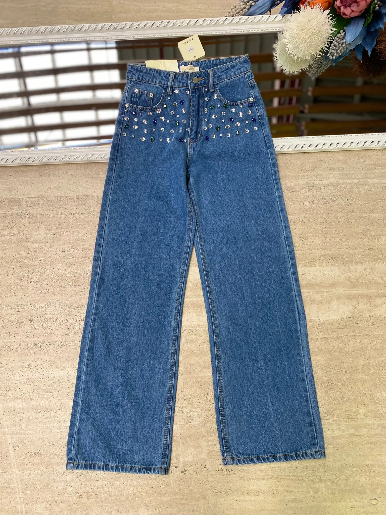 Jeans con brillantini