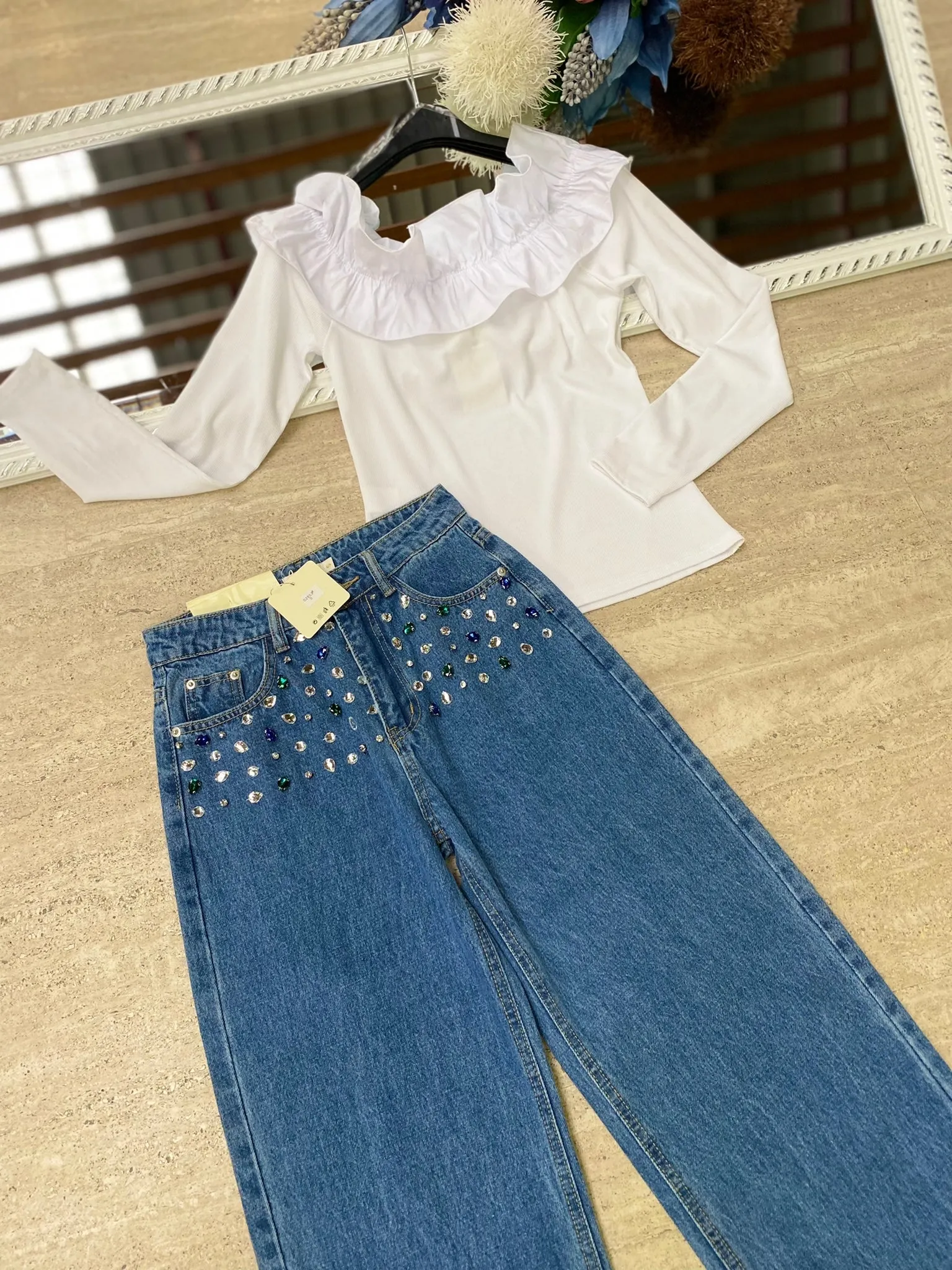 Jeans con brillantini