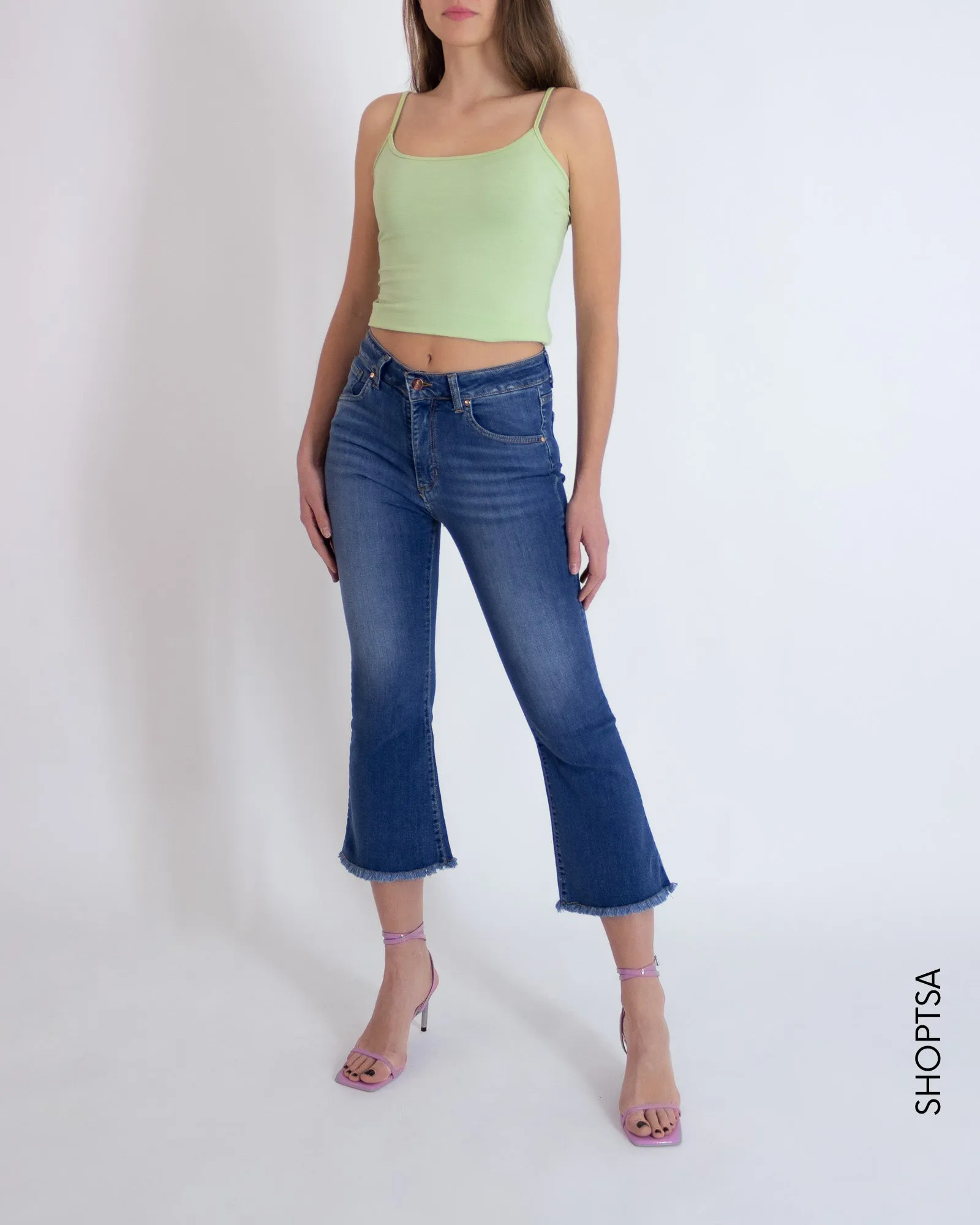 Jeans trombetta elasticizzato