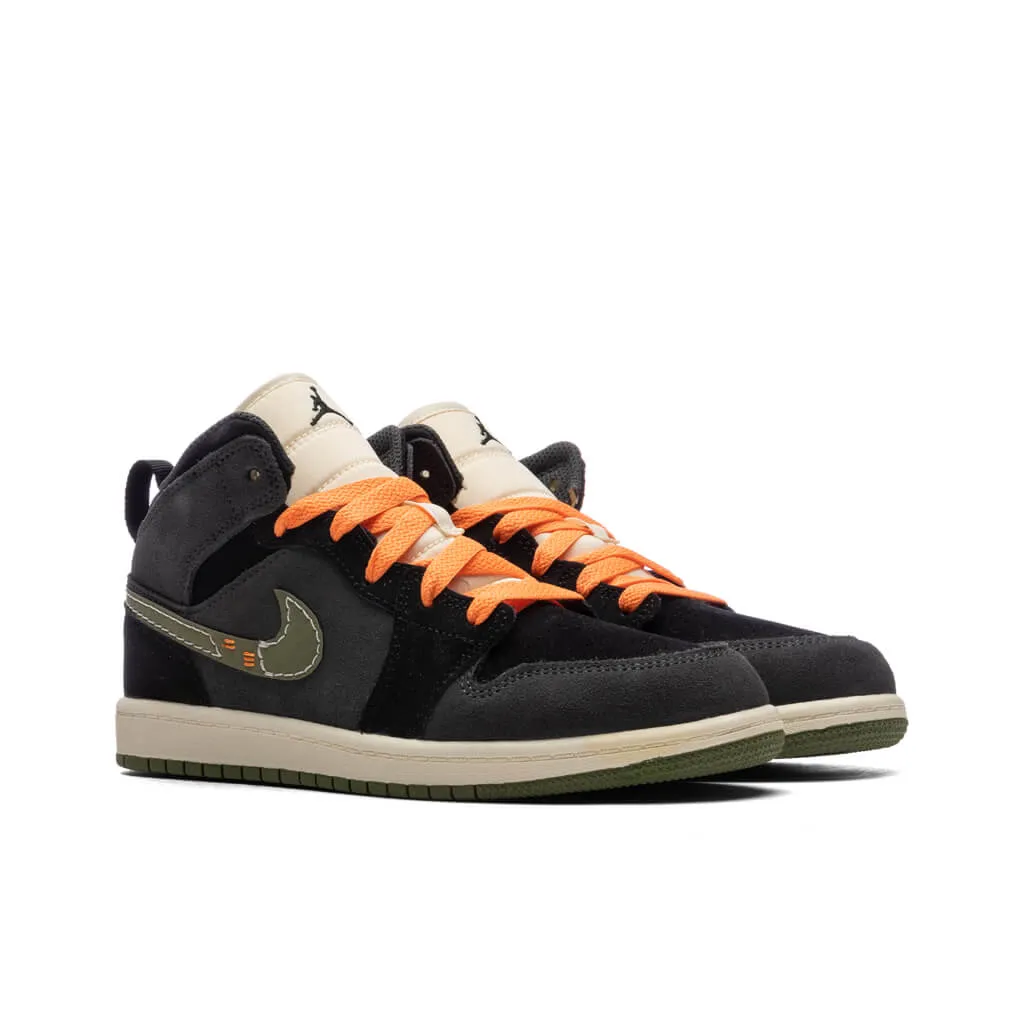 Jordan 1 Mid SE Craft (PS) - Anthracite/Sky J Light Olive/Black