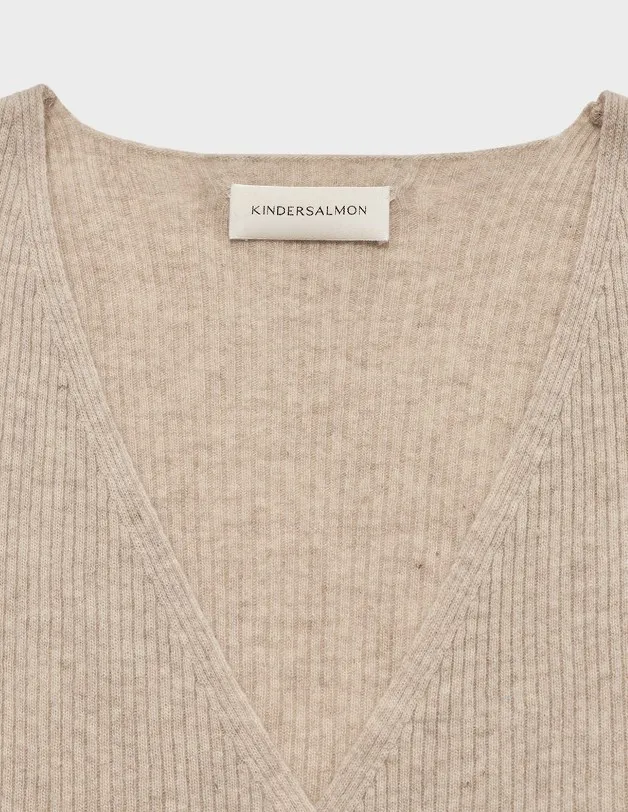 KINDERSALMON  |Wool Office Style Elegant Style Cardigans