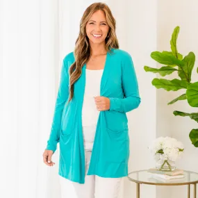 Kindness And Compassion Cardigan, Ice Blue