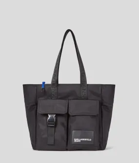 KL Jeans, Klj Street Nylon Tote Bag, Woman, BLACK, Size: One size