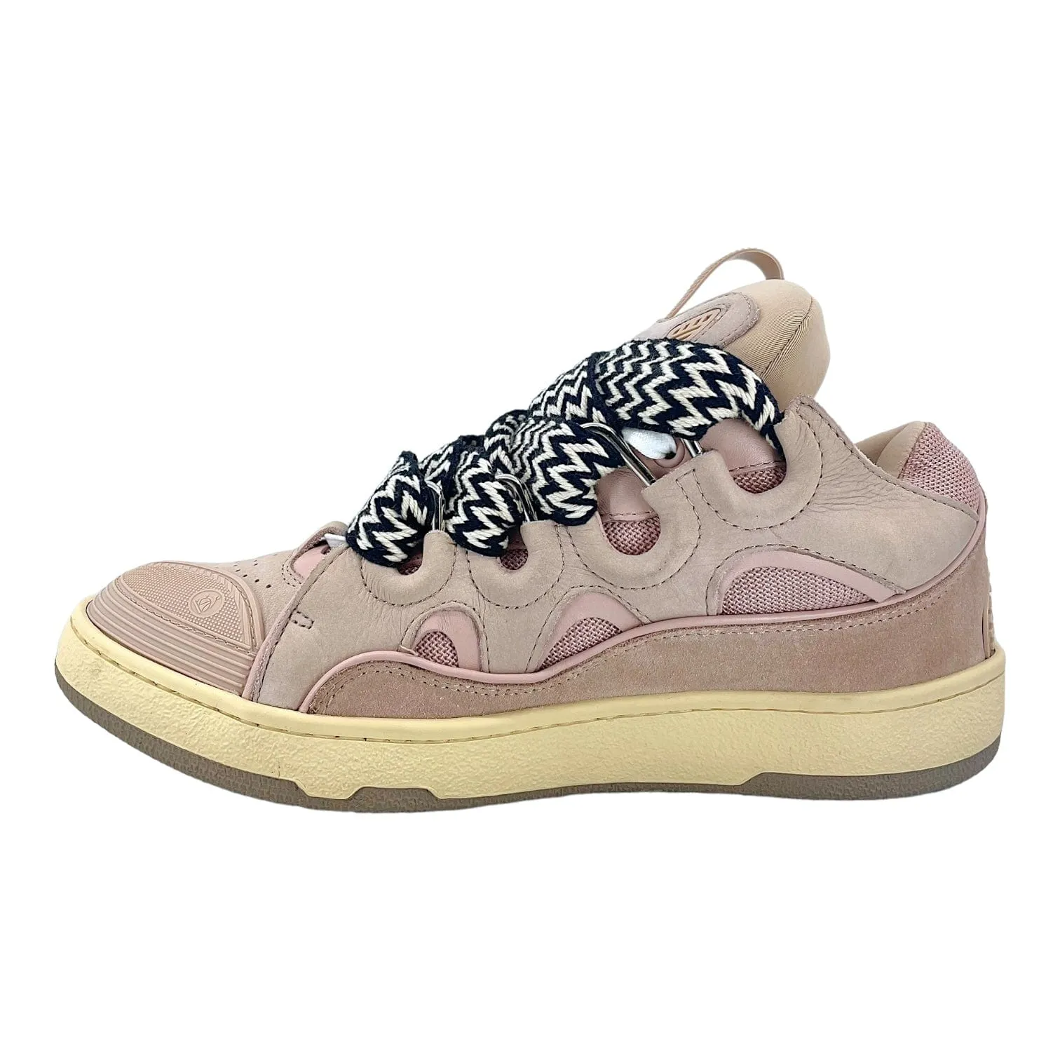 Lanvin Leather Curb Sneaker Pale Pink Pre-Owned