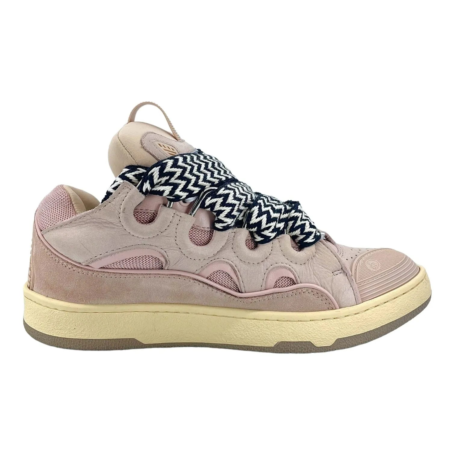 Lanvin Leather Curb Sneaker Pale Pink Pre-Owned