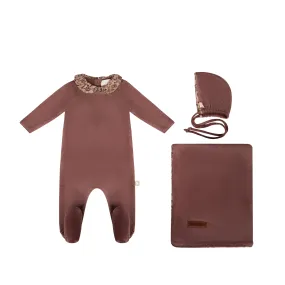 LEAF COLLAR SET-Rose Taupe