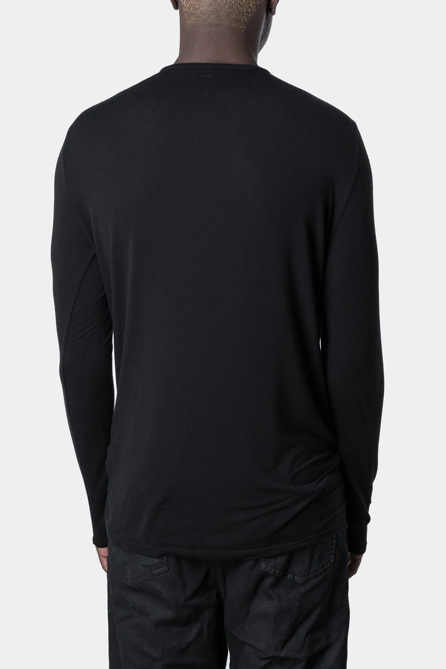 Lightweight cotton long sleeve Henley T-Shirt