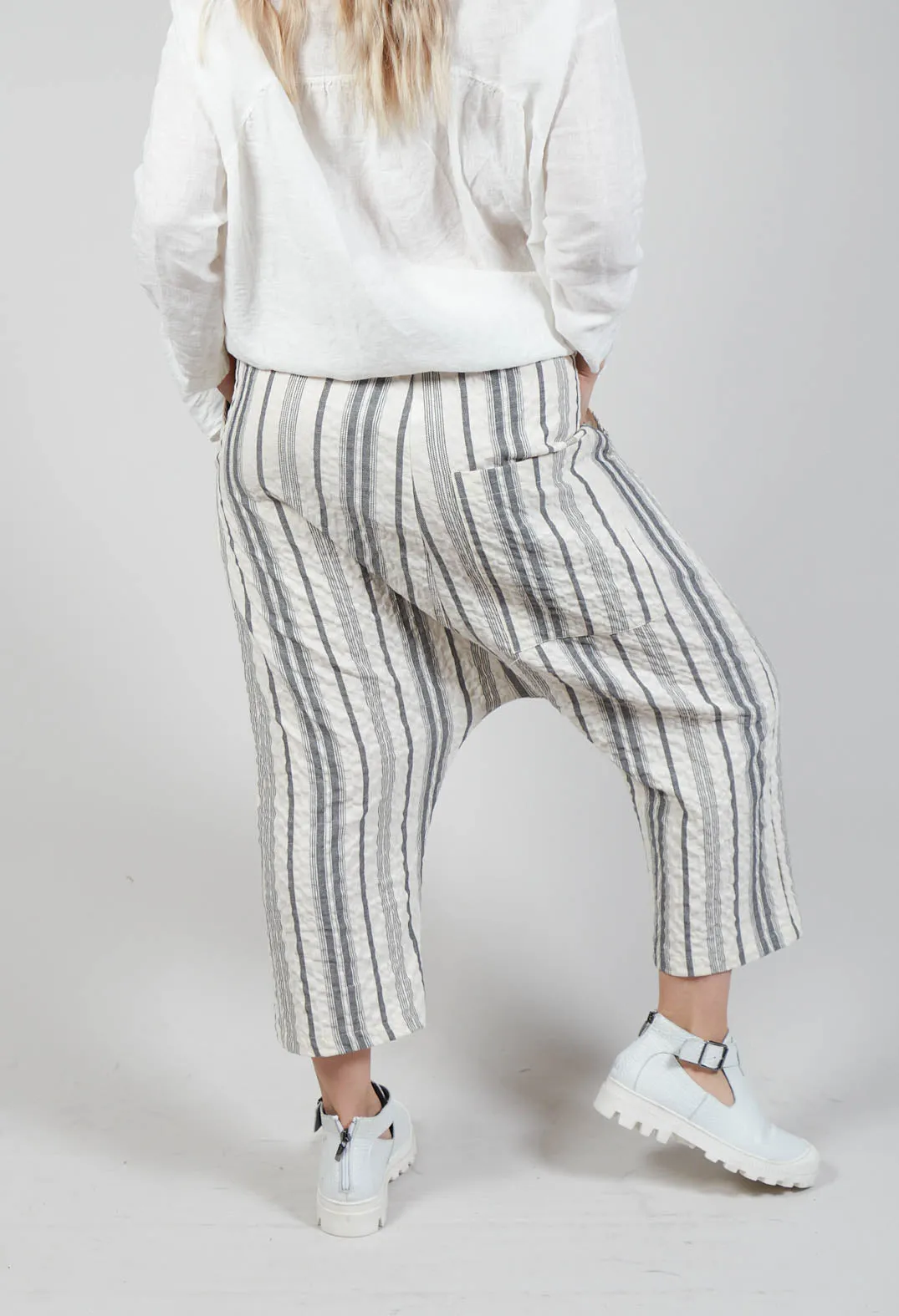 Lippia S Trousers In Nero Stripe