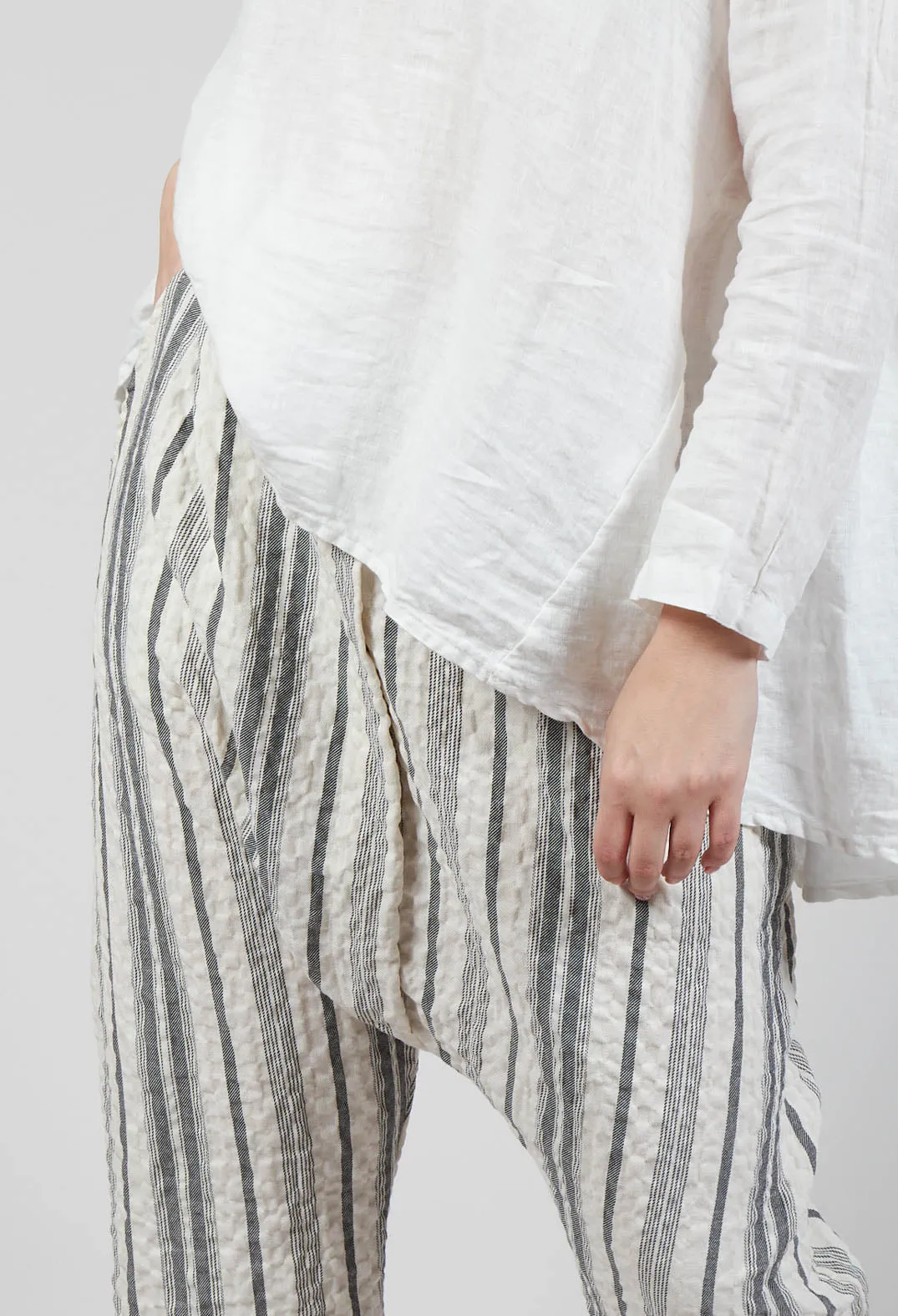 Lippia S Trousers In Nero Stripe