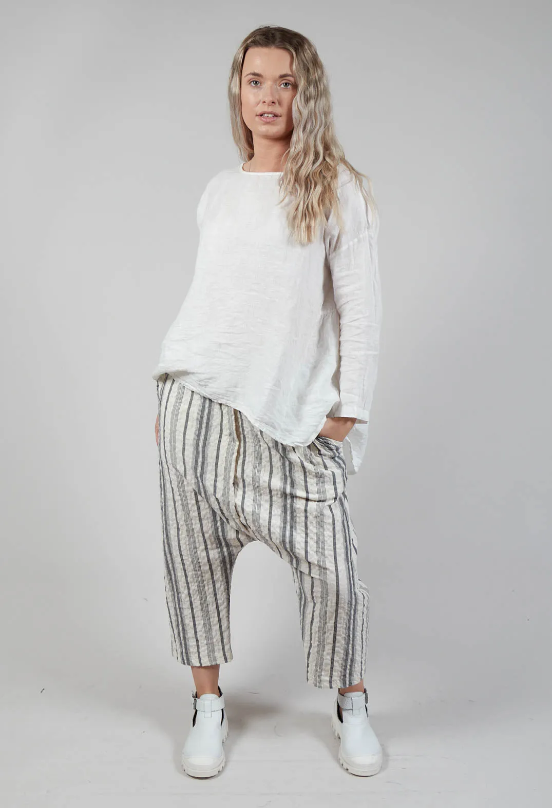 Lippia S Trousers In Nero Stripe