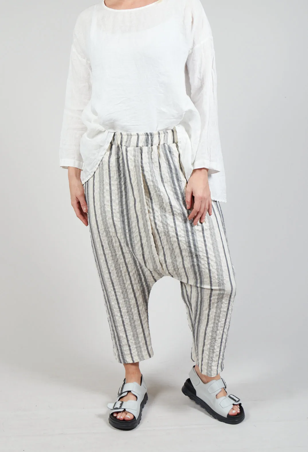 Lippia S Trousers In Nero Stripe