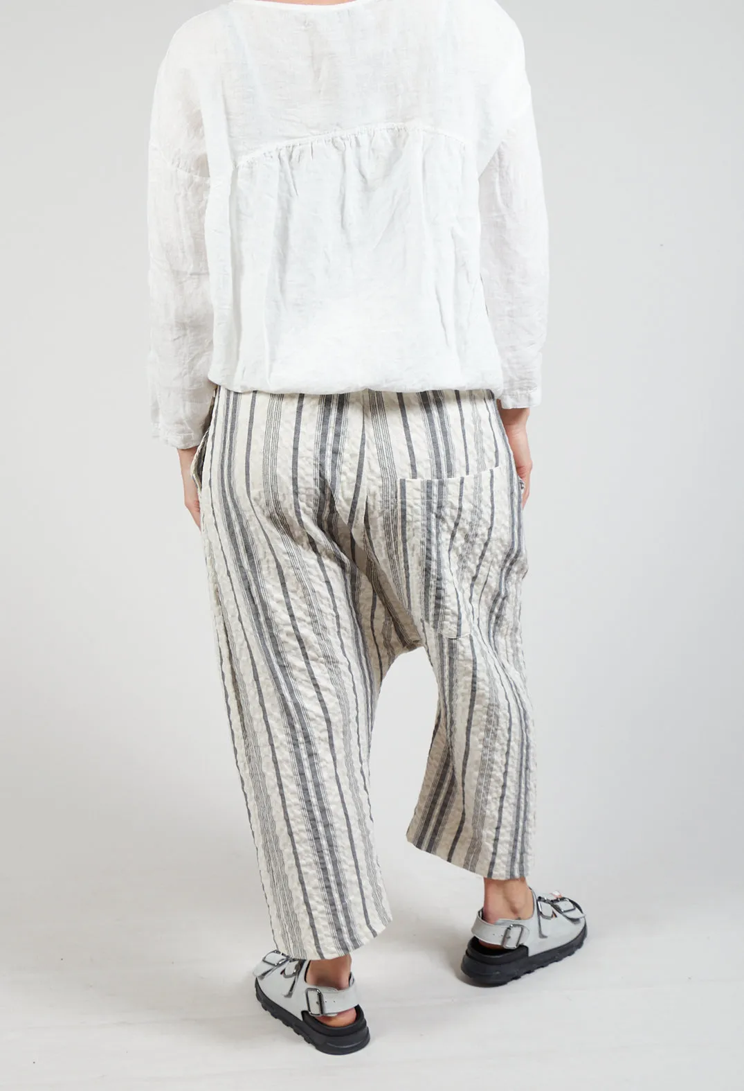 Lippia S Trousers In Nero Stripe