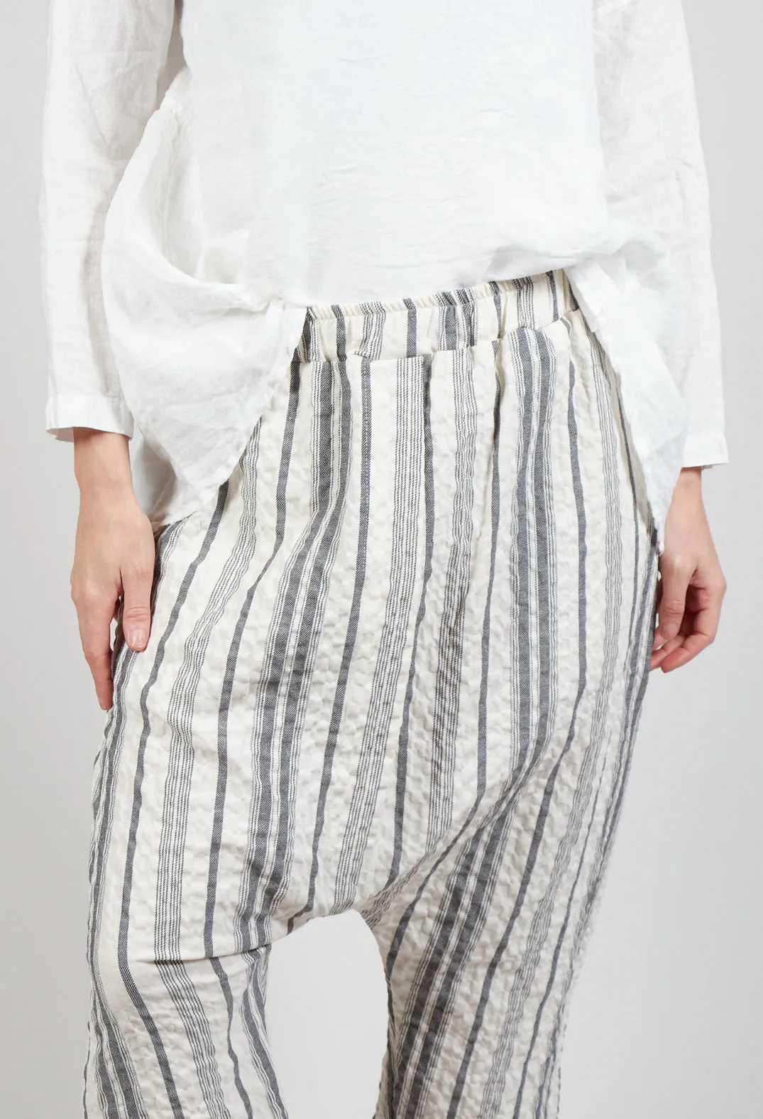 Lippia S Trousers In Nero Stripe